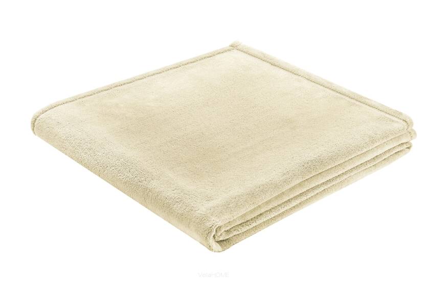 Koc Biederlack - Soft & Cover - piaskowy z mikrofibry