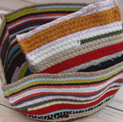 Koszyk tekstylny patchworkowy - 2 rozmiary