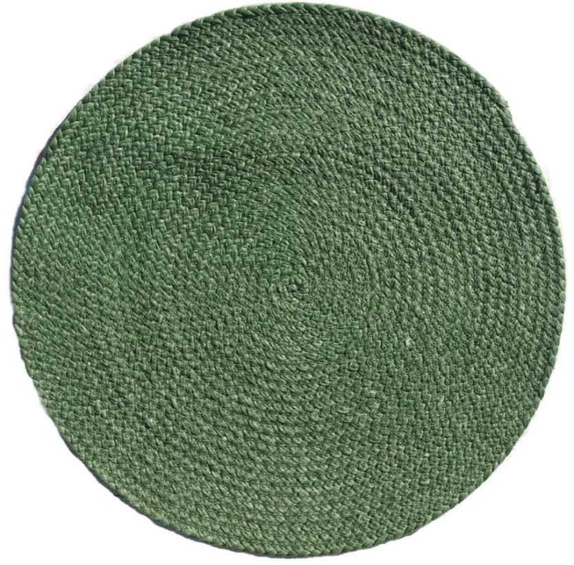 Podkładka na stół Tranca - okrągła - ciemno-zielona