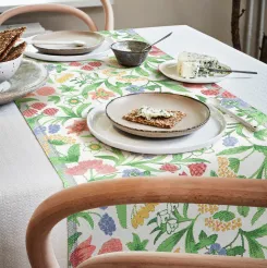 Bieżnik na stół tkany - Ekelund - Springtime - kolorowy w kwiaty