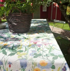 Obrus tkany Ekelund - Sommartid - kolorowy w kwiaty