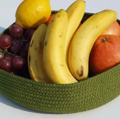 Koszyczek tekstylny - na owoce - zielony