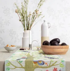 Bieżnik na stół tkany - Ekelund - Vårfåglar - bawełniany - kolorowy